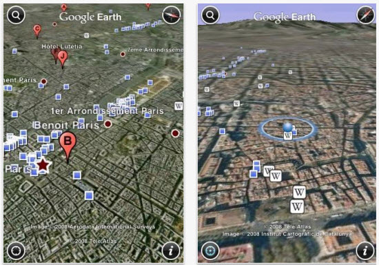 Google Earth for Android, iPhone, iPod touch, and iPad