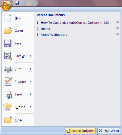 How to Customize AutoCorrect Options in MS WORD 2007/2010