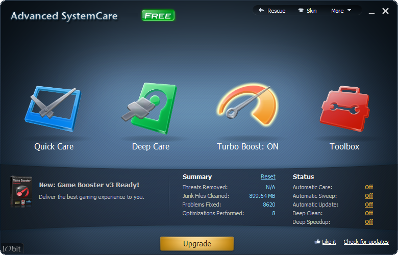 Maintain your PC with Advanced SystemCare Free