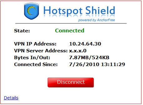 Protect your Internet Session with HotSpot Shield