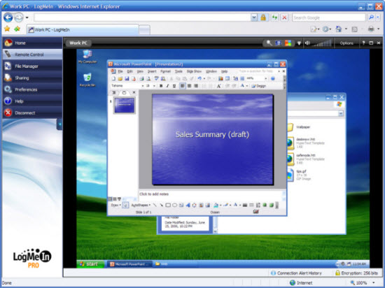 Share Remote Desktop using LogMeIn