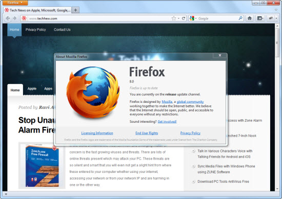 Download Firefox 8
