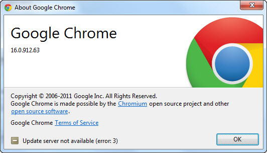 Google Chrome 16