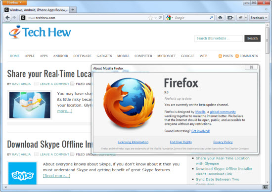 Firefox 9 Beta