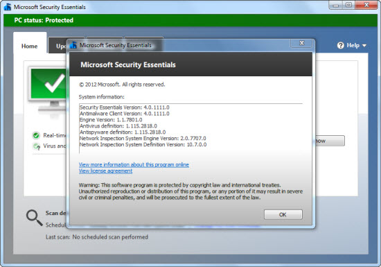 Download Microsoft Security Essentials 4 Beta