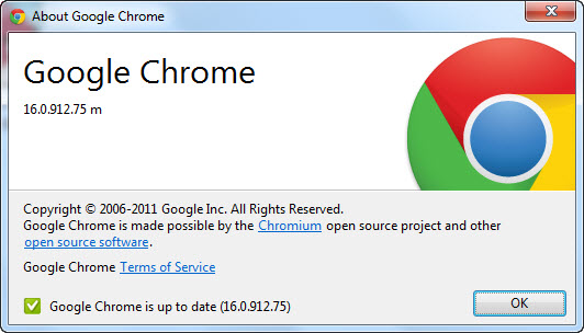 Google Chrome 16