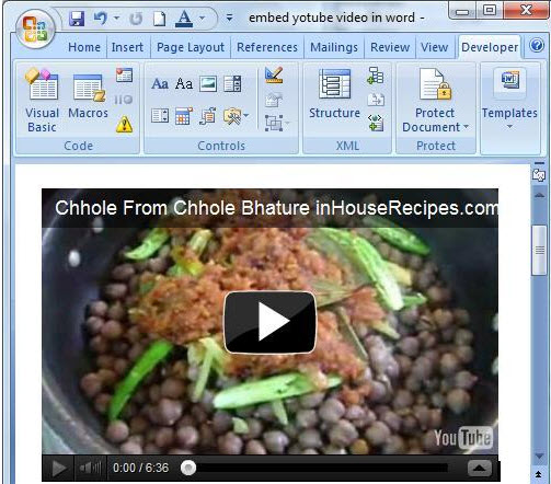 How to Add Videos in MS Word Document