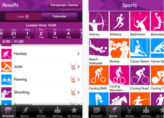 Official London 2012 Olympics Results App