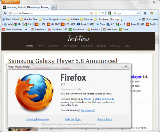 Download Firefox 15