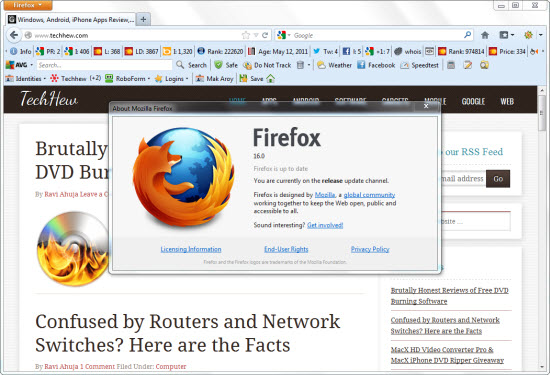 Firefox 16