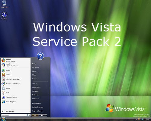 windows vista con service pack un certo numero di download di sp2